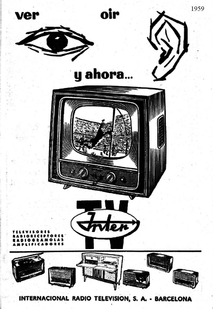 Publicidad del televisor Inter TV-217 (1959)