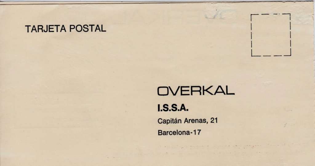 Tarjeta Postal de Overkal