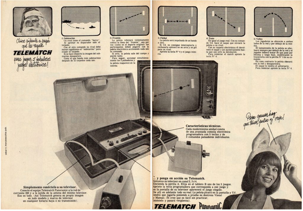Publicidad de "Telematch" de Panoramic aparecida en la revista infantil "Anteojito", diciembre de 1976