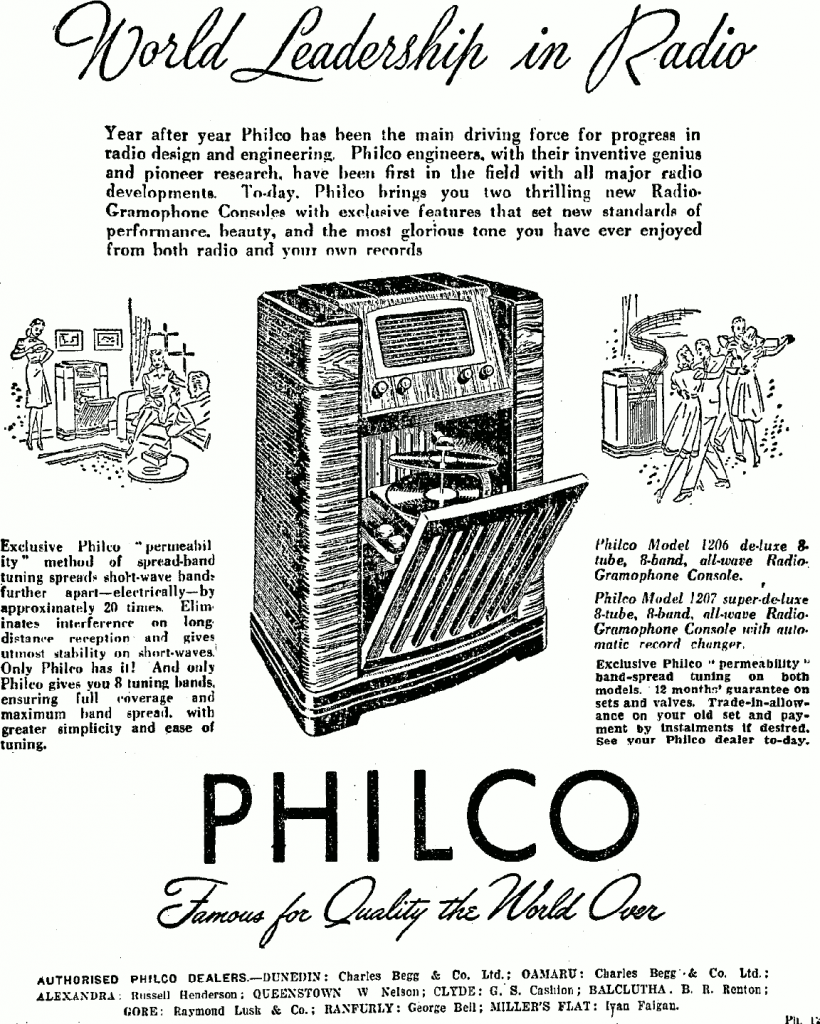 Publicidad de Philco de los años 40