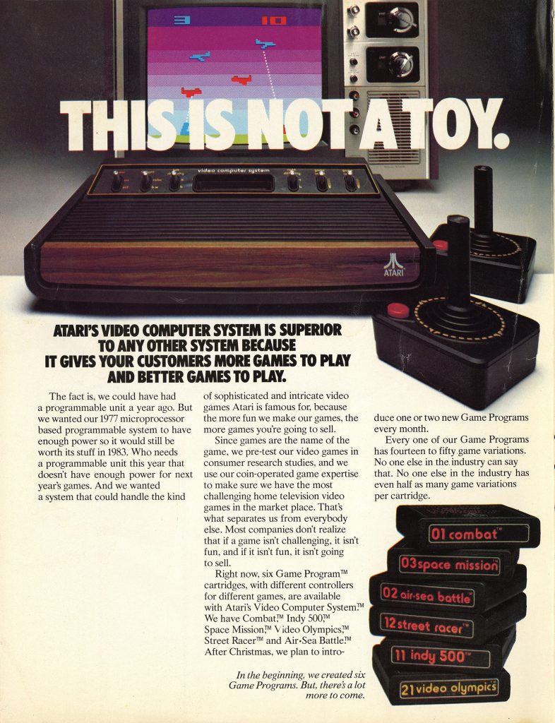 Publicidad de Atari 2600 de 1977