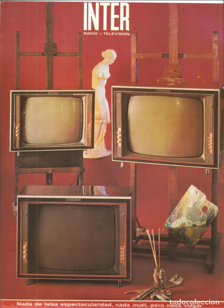 Publicidad de televisores Inter modelo Trilux de 1965.