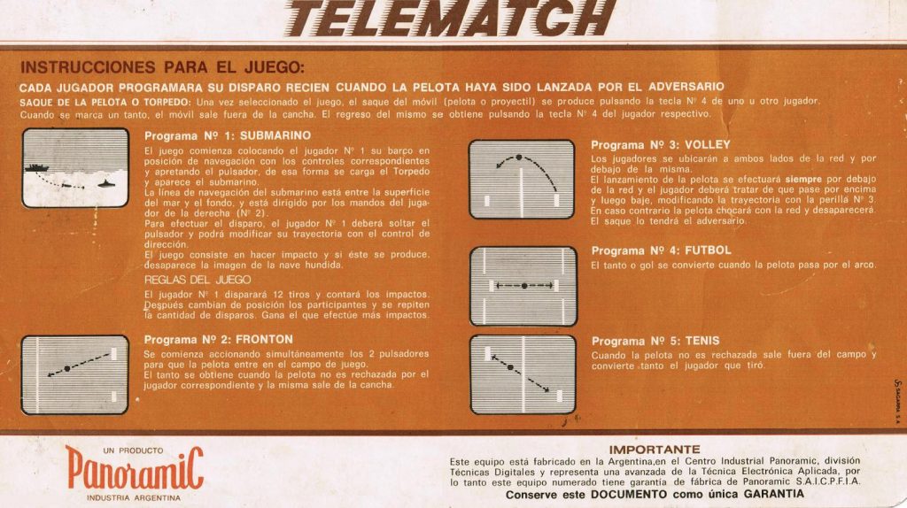 Manual de Telematch de Panoramic 1